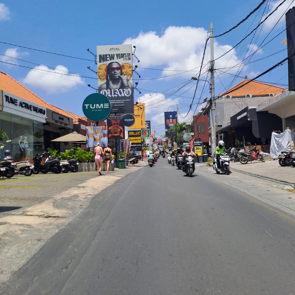 Canggu Shortcut in 2026 transformed by commercial development and massive building projects